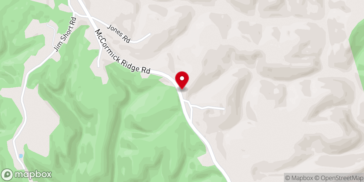 Map showing location of McCormick Ridge Holiness Church