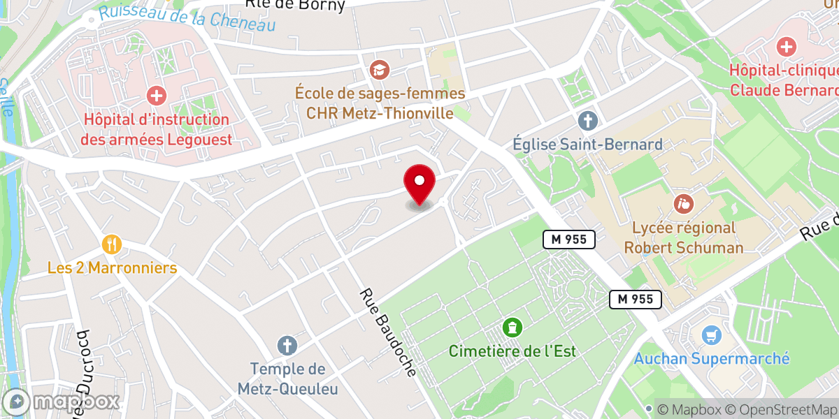 Map showing location of Chapelle EJC de Metz