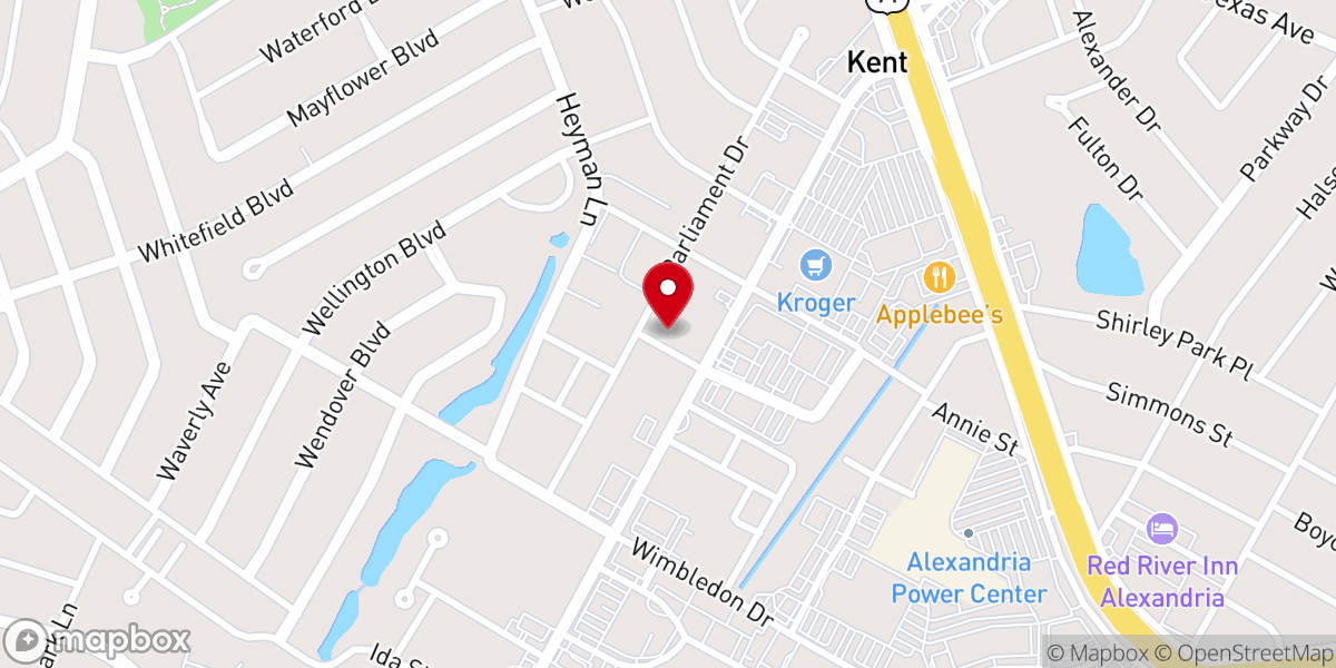 Map showing location of King of Kings Lutheran Church