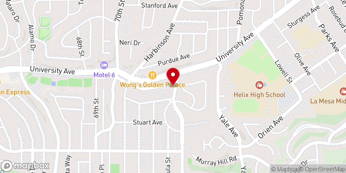 Map showing location of Vista La Mesa Christian Church