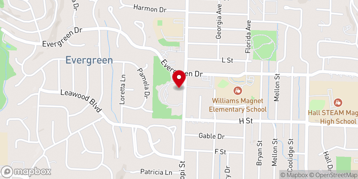 Map showing location of Saint Mark's Episcopal Church