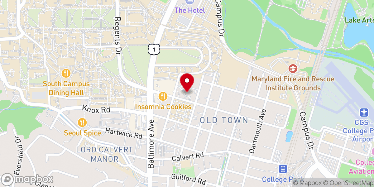 Map showing location of St Andrew's Episcopal Church