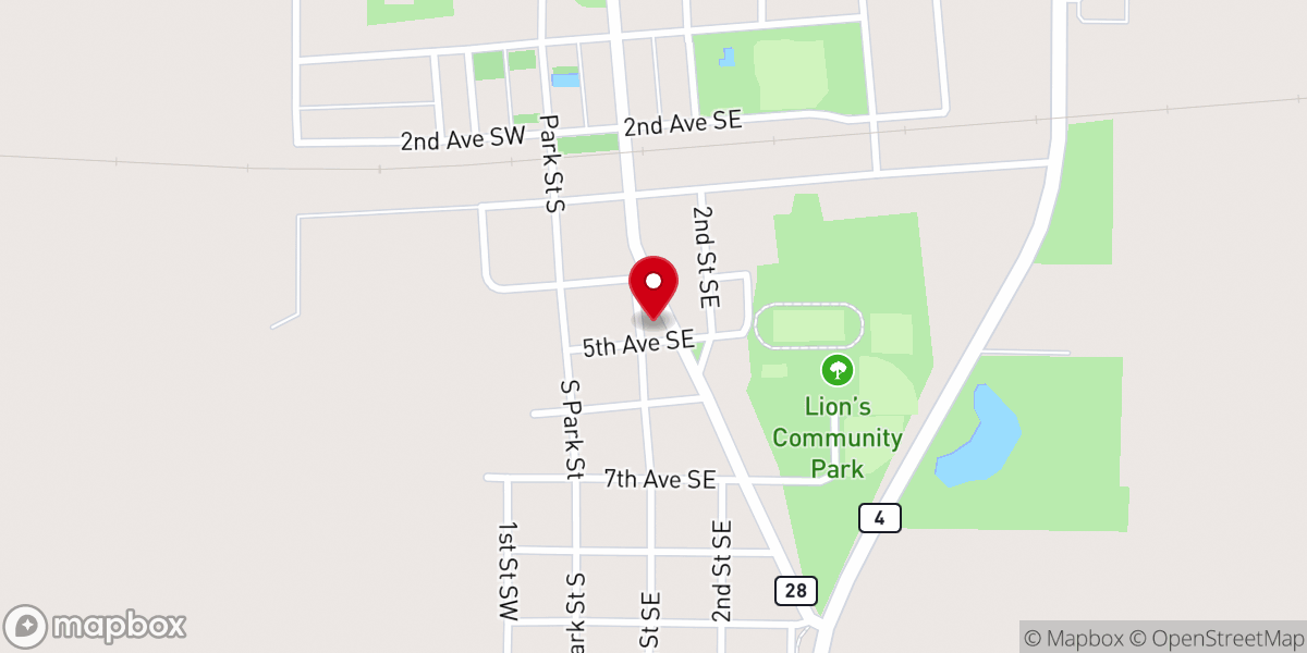 Map showing location of Our Saviour's Lutheran Church