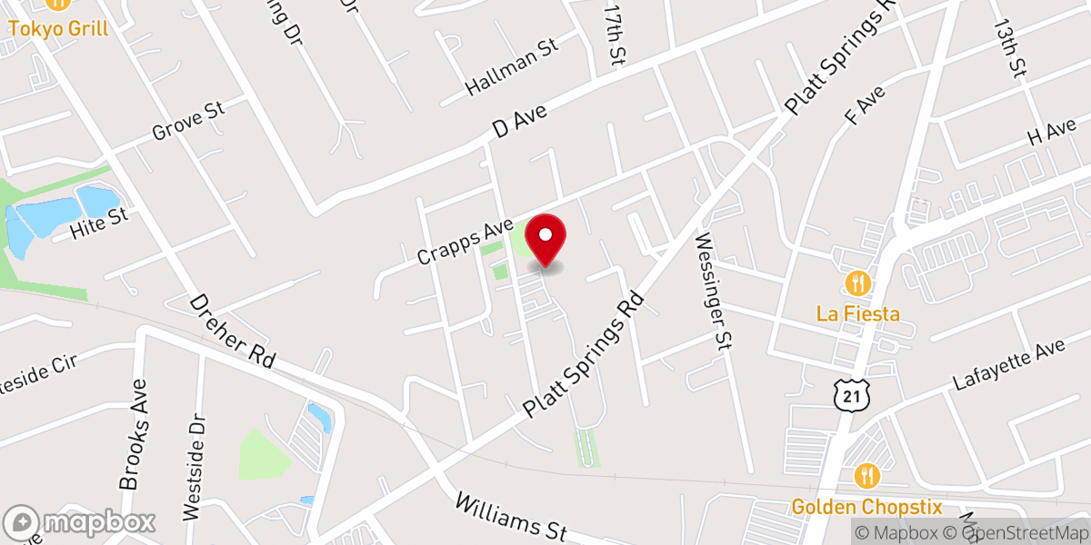 Map showing location of Brandenburg Memorial Family Life Center