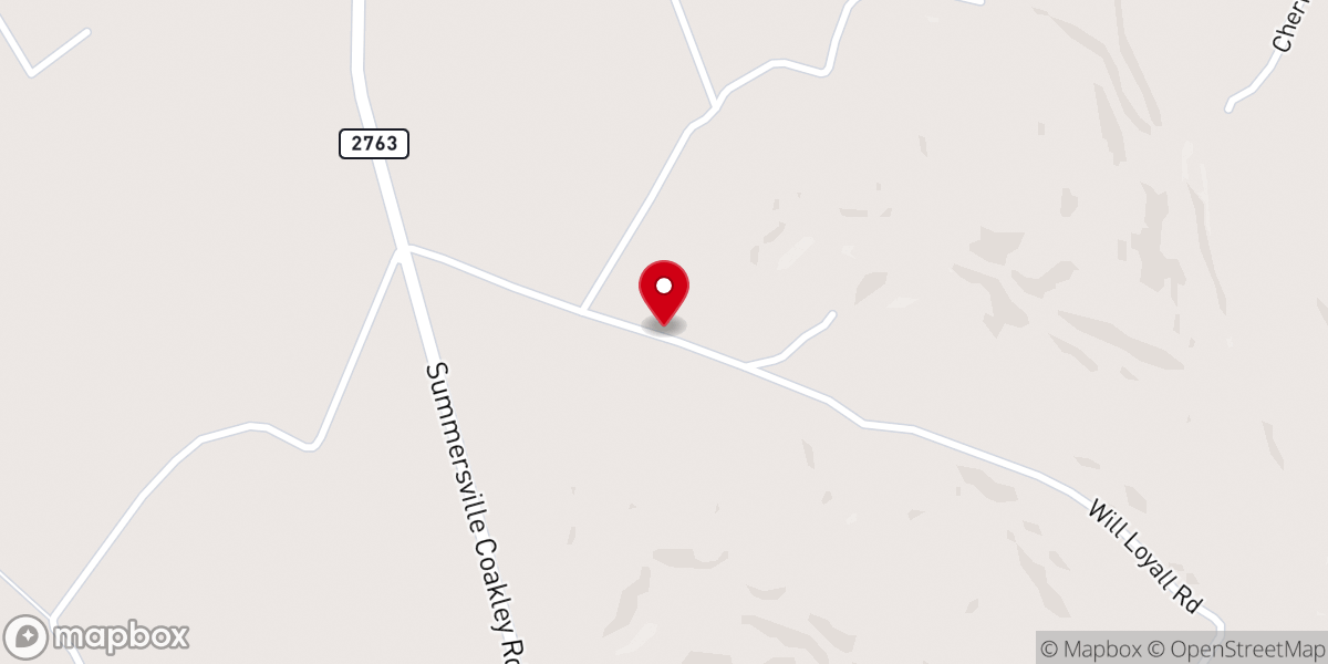 Map showing location of Sand Lick Separate Baptist Ch