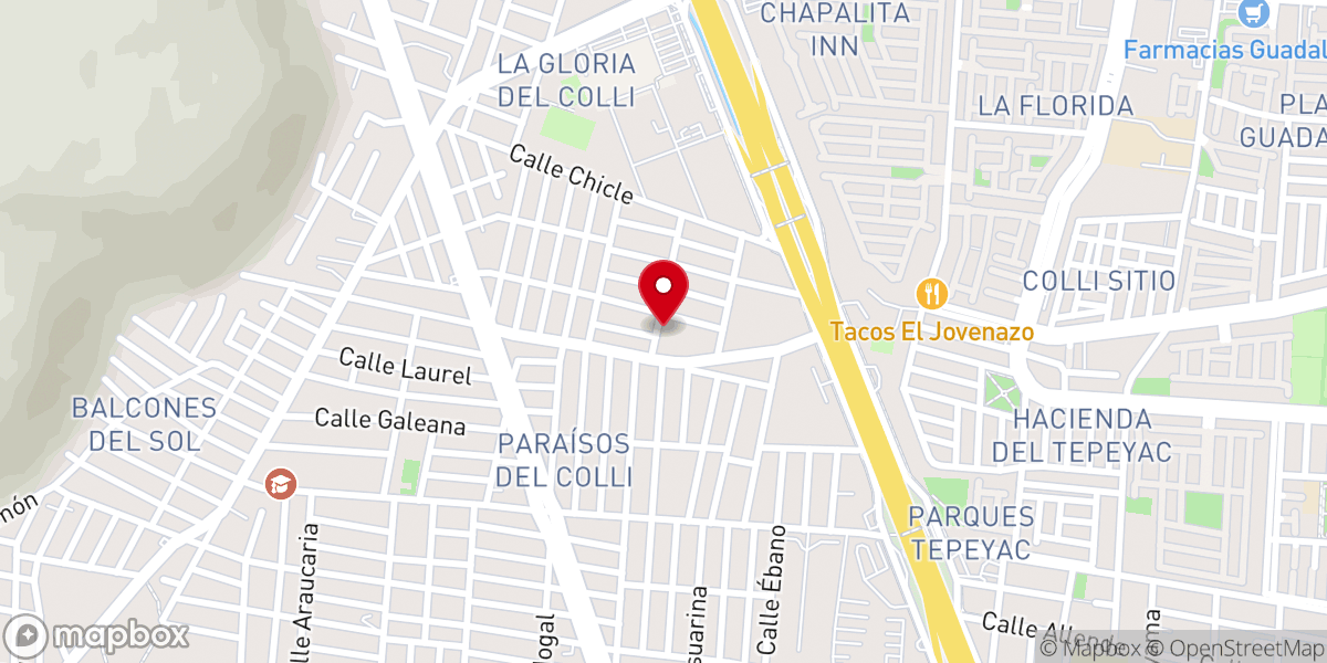 Map showing location of Jesucristo Rey de Reyes