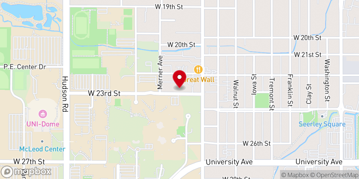 Map showing location of St. Stephen the Witness Catholic Student Center