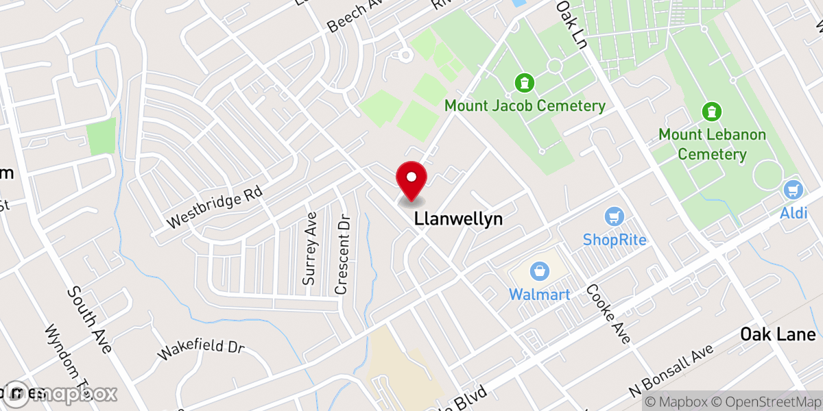Map showing location of Evangel Assembly of God