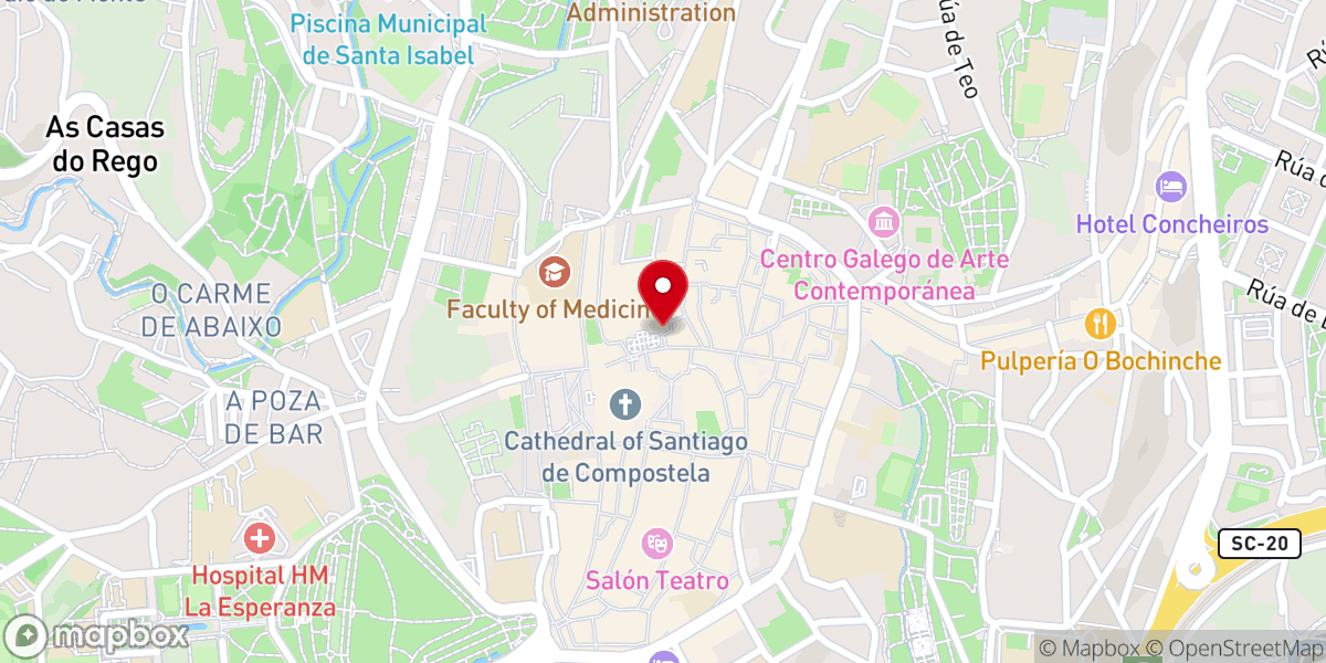 Map showing location of Museo Diocesano - San Martiño Pinario