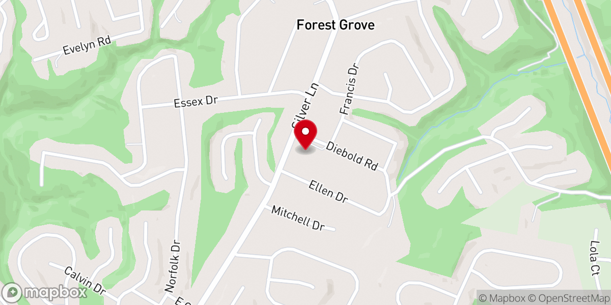 Map showing location of Ascension Lutheran Church