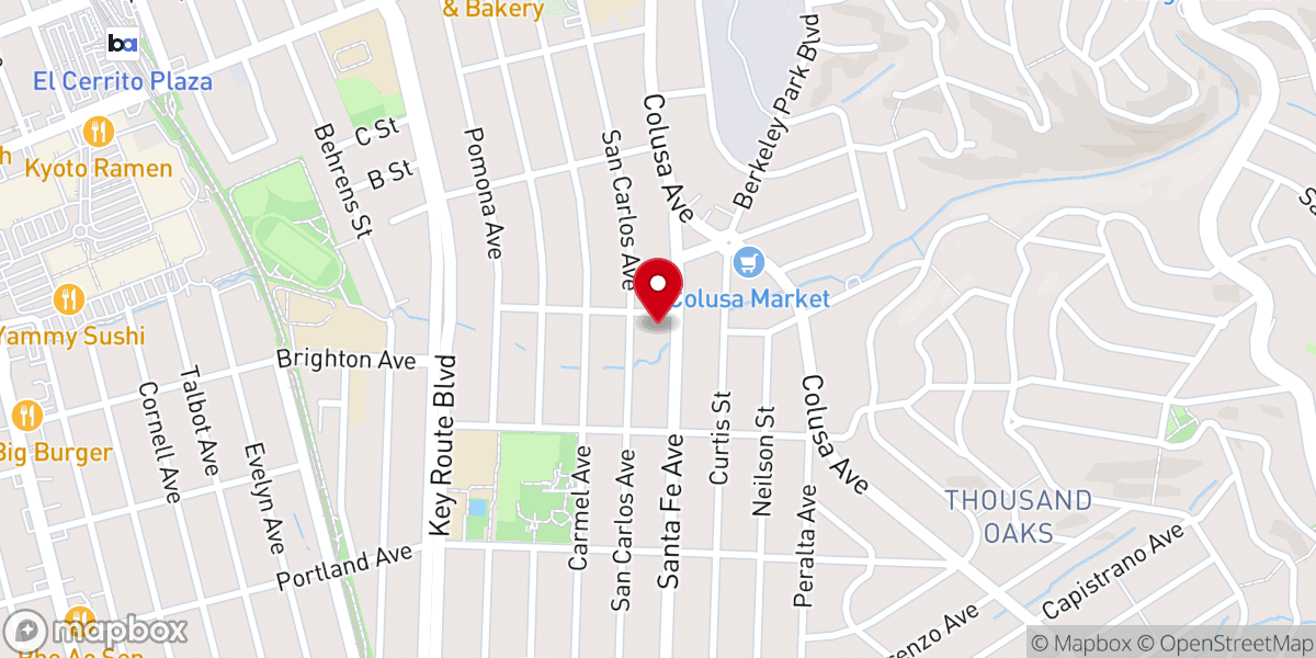 Map showing location of Grace Lutheran Church