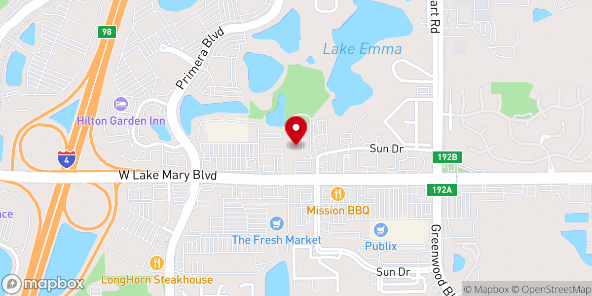 Map showing location of Holy Cross Lake Mary