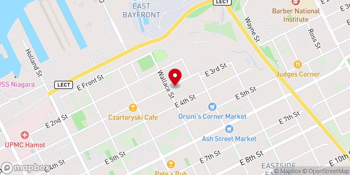 Map showing location of St Hedwig Church