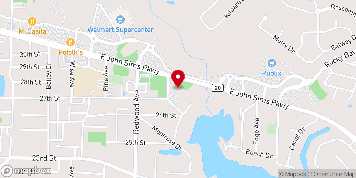 Map showing location of Saint Paul Lutheran Church Columbarium