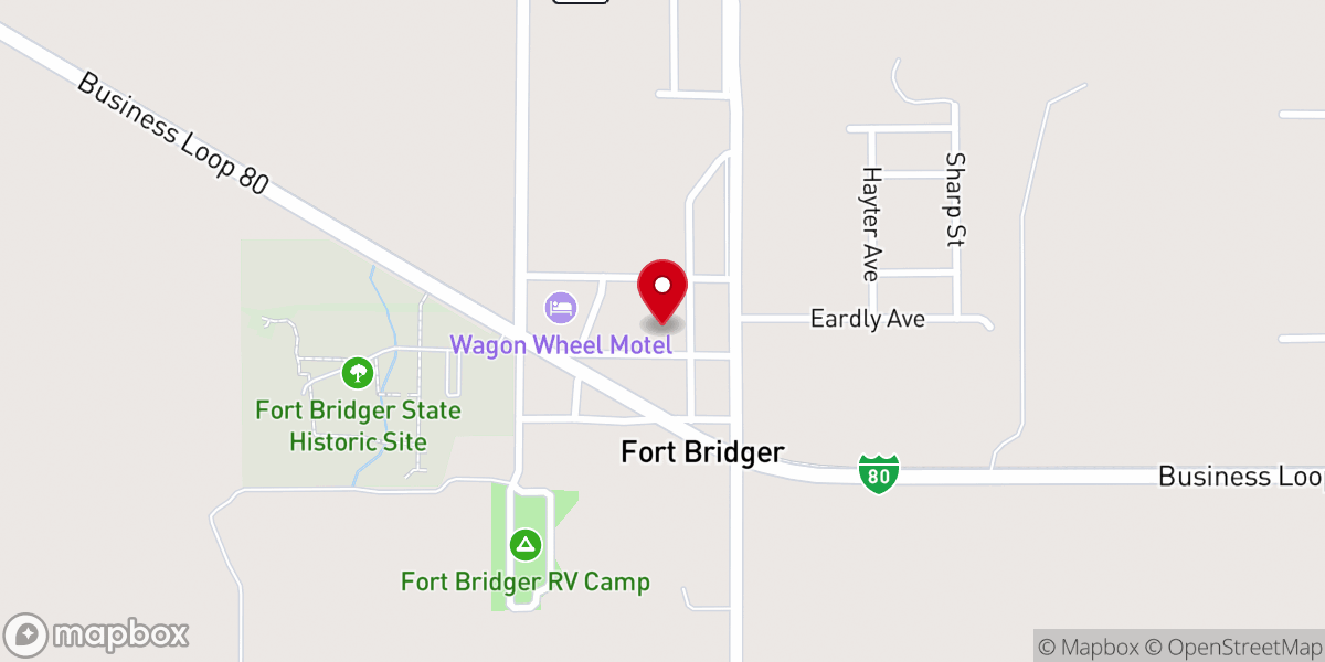 Map showing location of St David's Episcopal Church