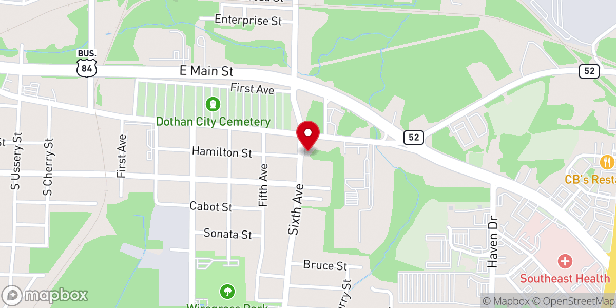 Map showing location of Faith Deliverance Evangelical