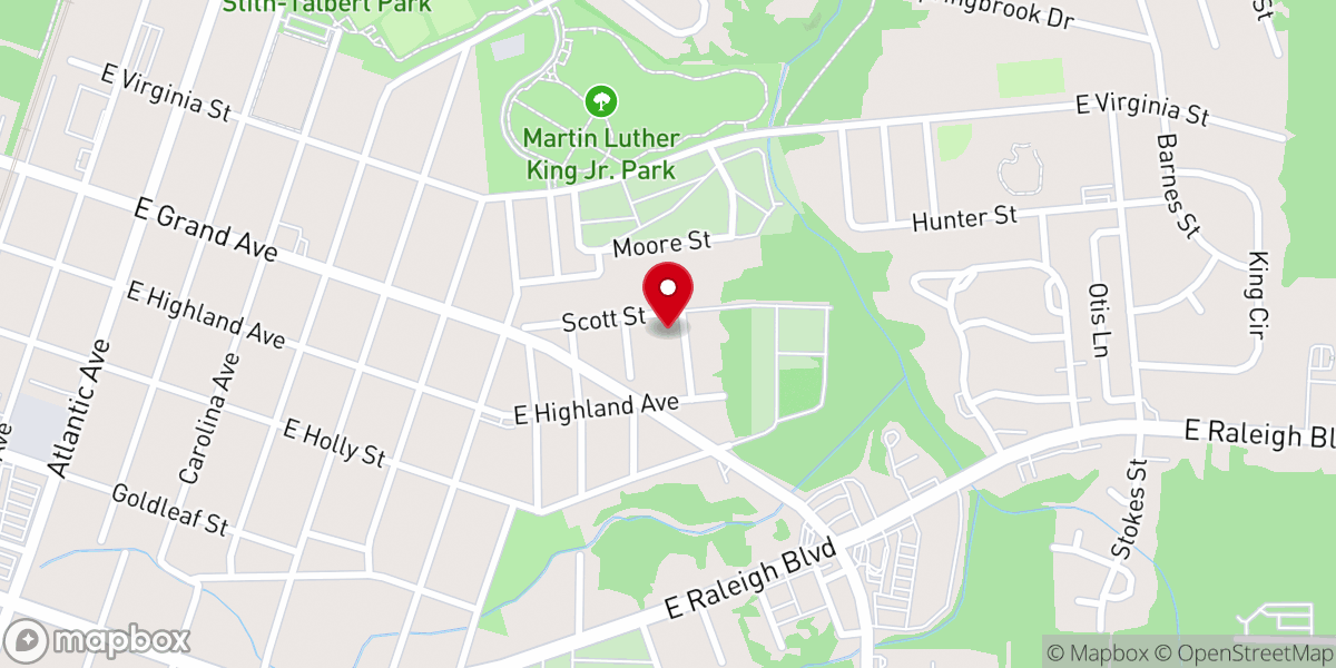 Map showing location of Saint John A.M.E. Zion Church