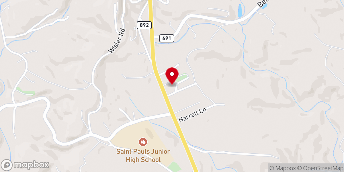 Map showing location of Rocky Ford Christian Church