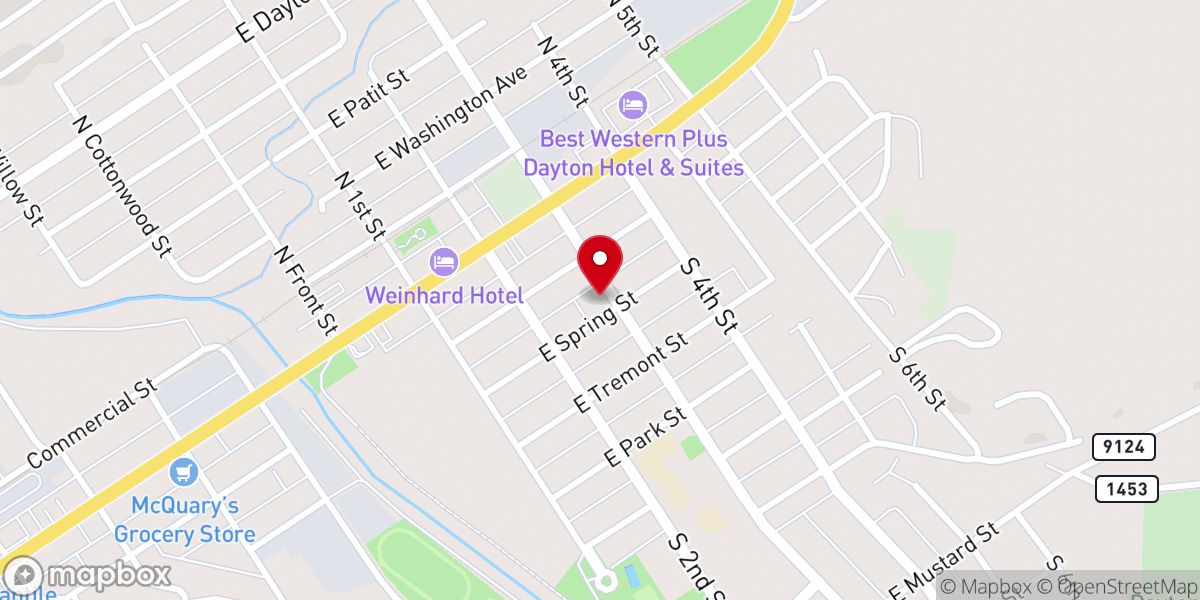 Map showing location of First Congregational Church-UCC