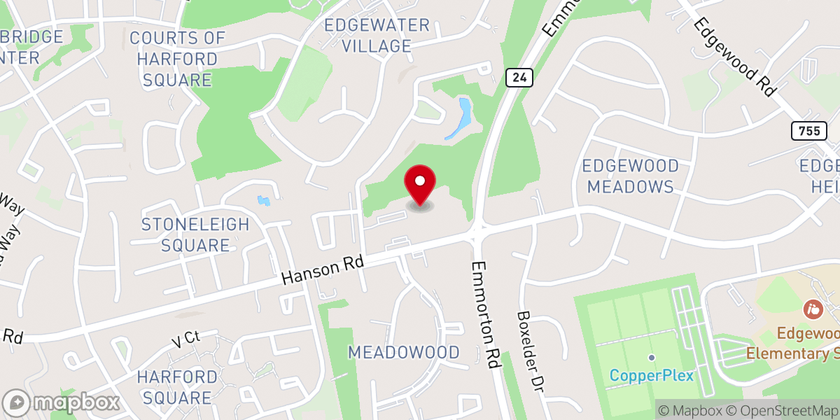 Map showing location of Rooted Bible Fellowship Church