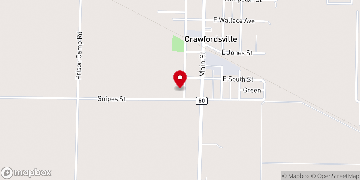 Map showing location of Christ Tabernacle Holiness Church
