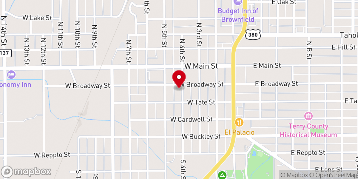Map showing location of Calvary Baptish Church