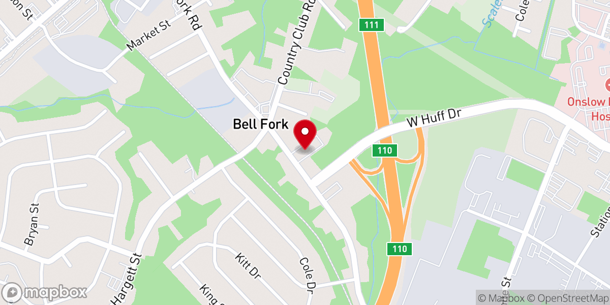 Map showing location of Bell Fork Road Church of Christ