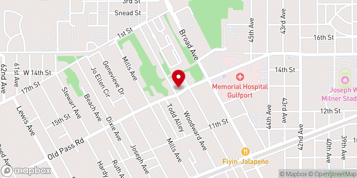 Map showing location of Little Rock Baptist Church