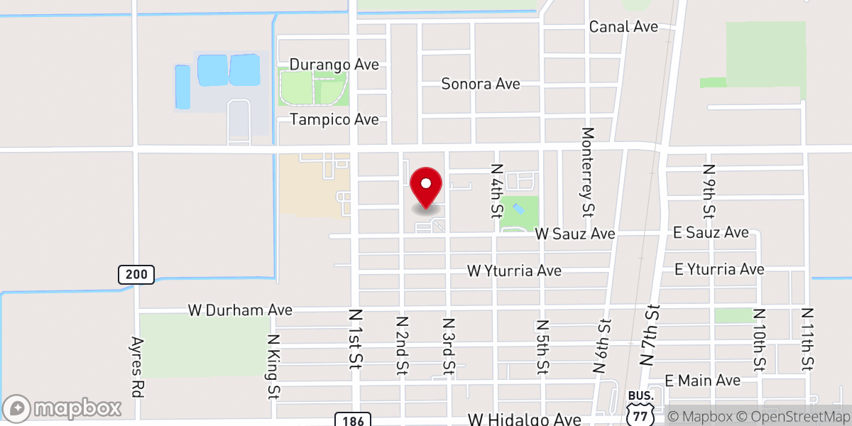 Map showing location of Our Lady of Guadalupe Catholic Church
