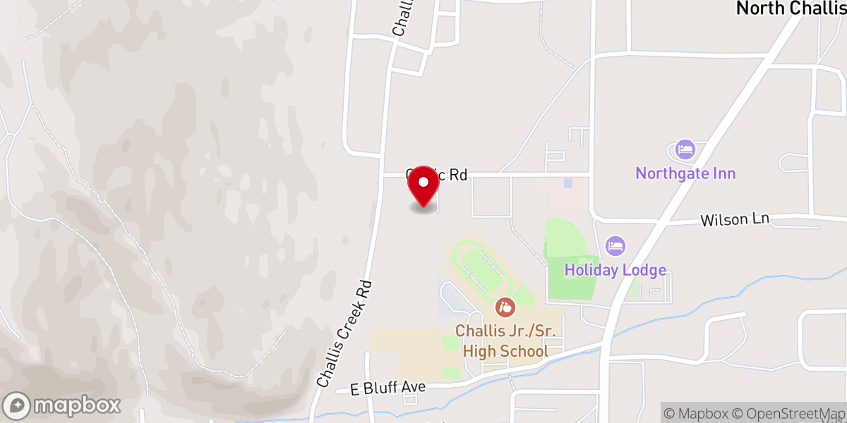 Map showing location of Mountain Valley Baptist Church