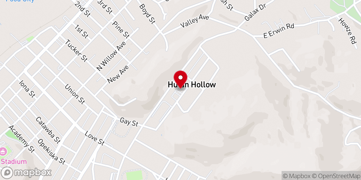 Map showing location of Hulen Baptist Church