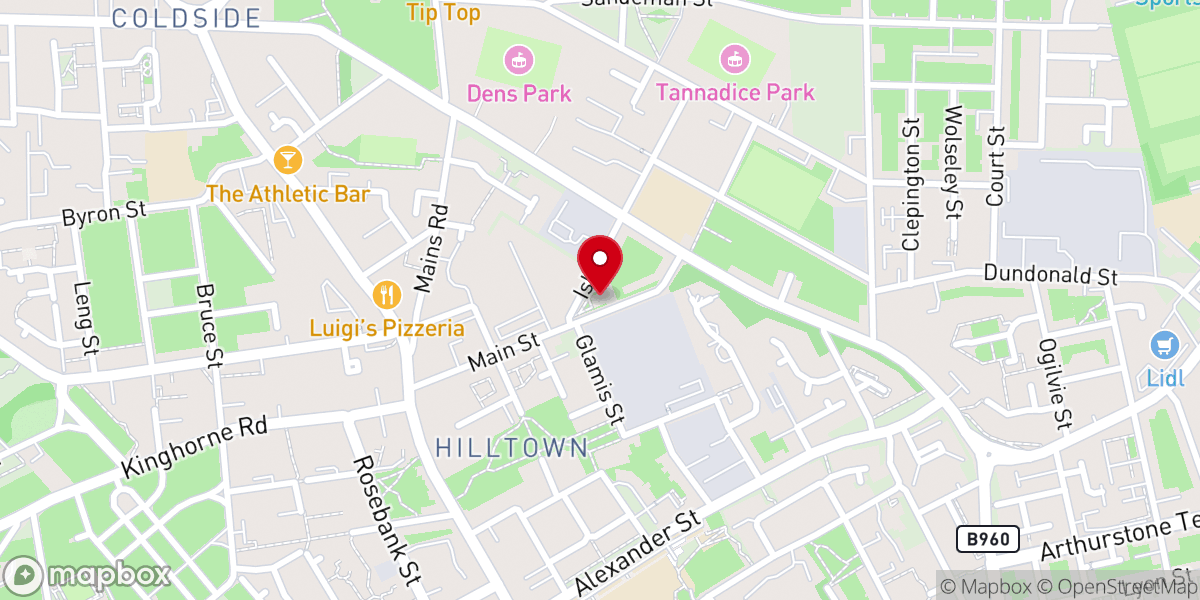 Map showing location of Coldside Parish Church
