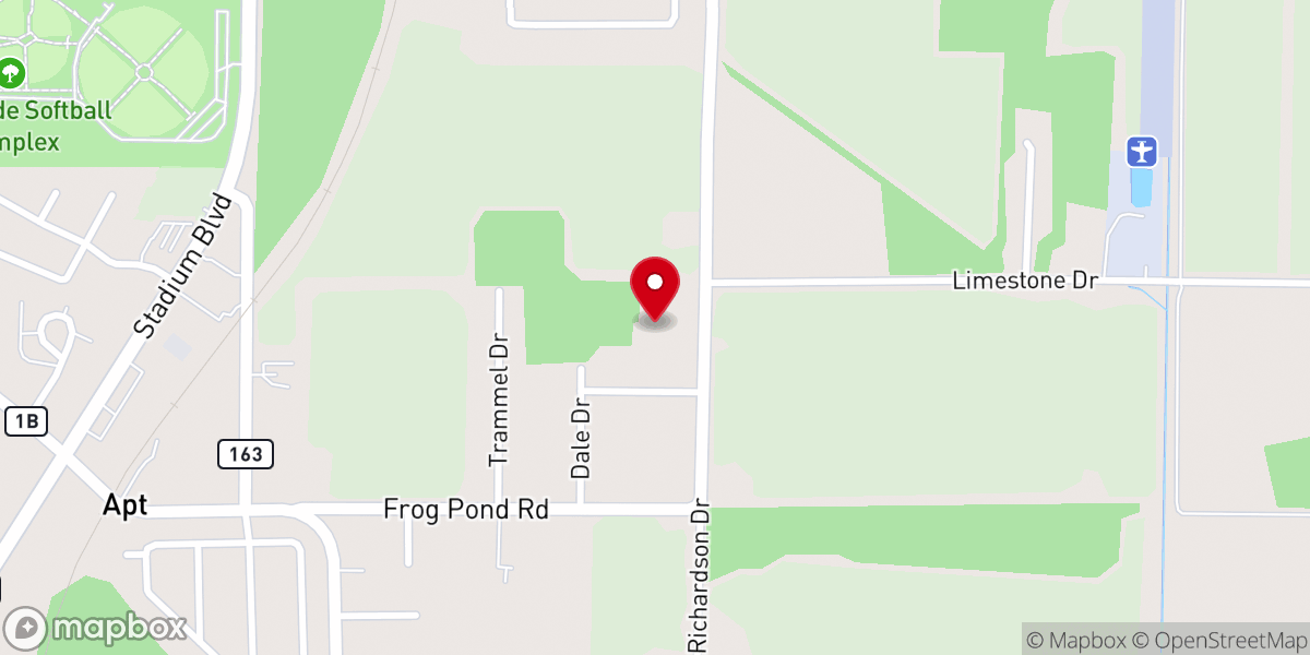 Map showing location of Union Grove Baptist Church