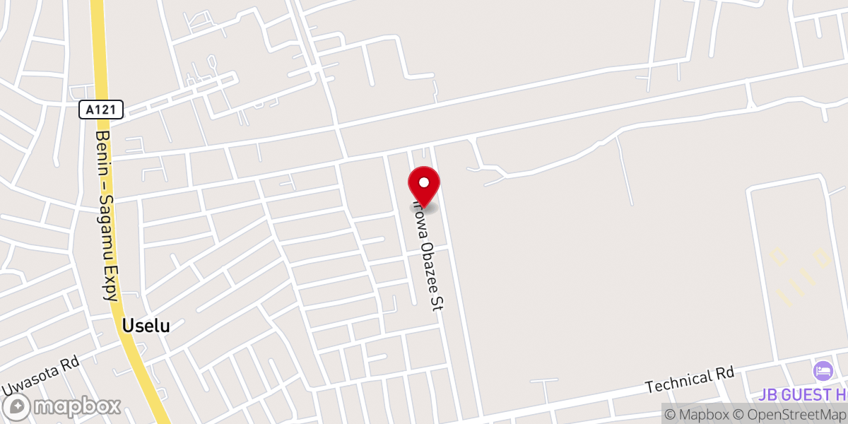 Map showing location of RCCG Mount Moriah Parish