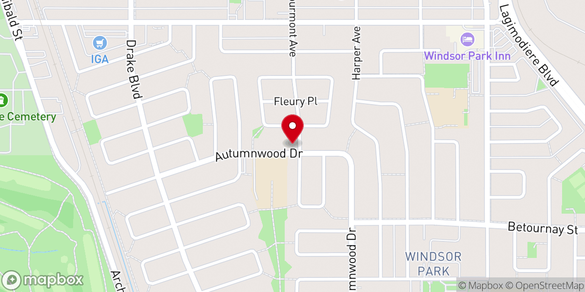 Map showing location of St. Bartholomew's Anglican Church