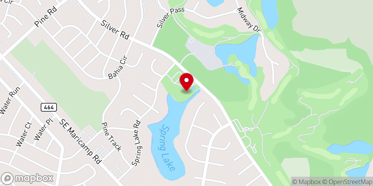 Map showing location of Silver Springs Shores Community Center
