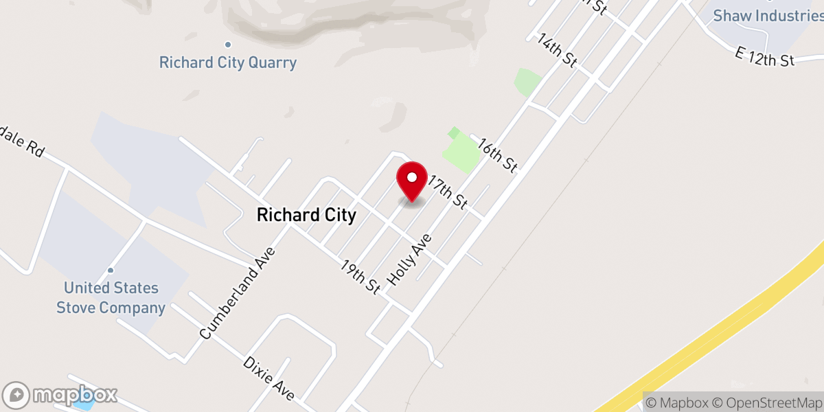 Map showing location of Richard City Church of Christ