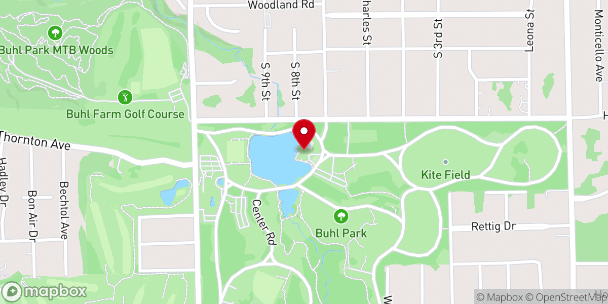 Map showing location of Buhl Park