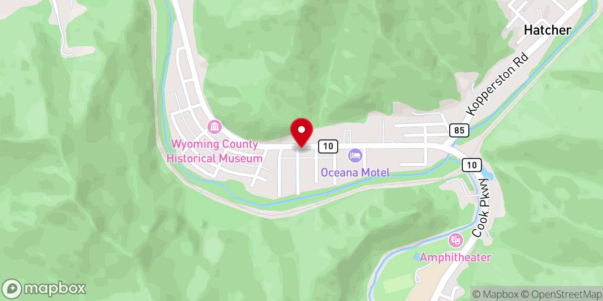 Map showing location of Oceana First Church of God