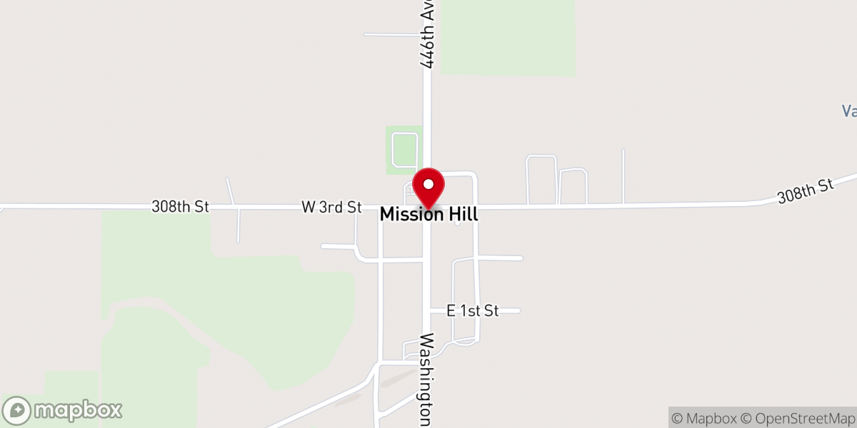 Map showing location of Mission Hill