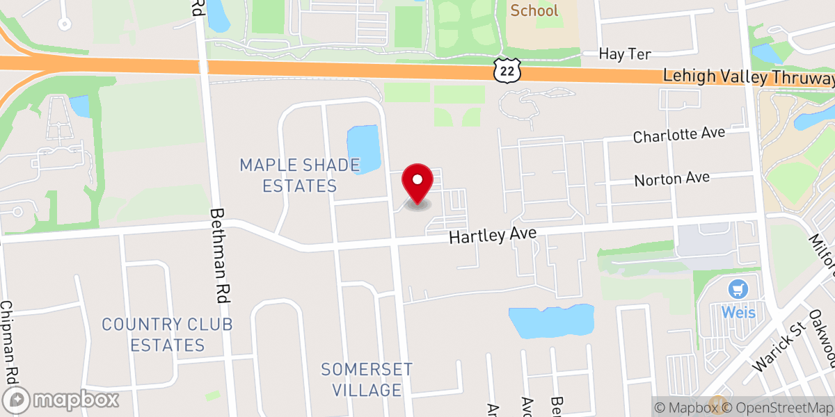 Map showing location of St Jane Frances Church