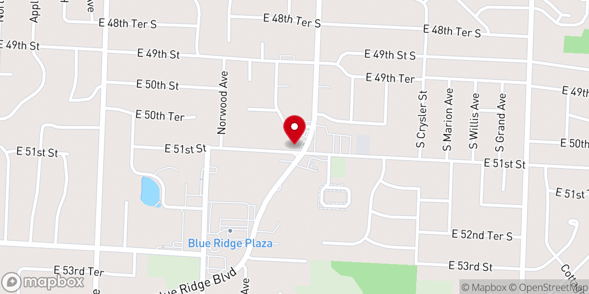 Map showing location of Fourth Church of Christ Scientist of Kansas City