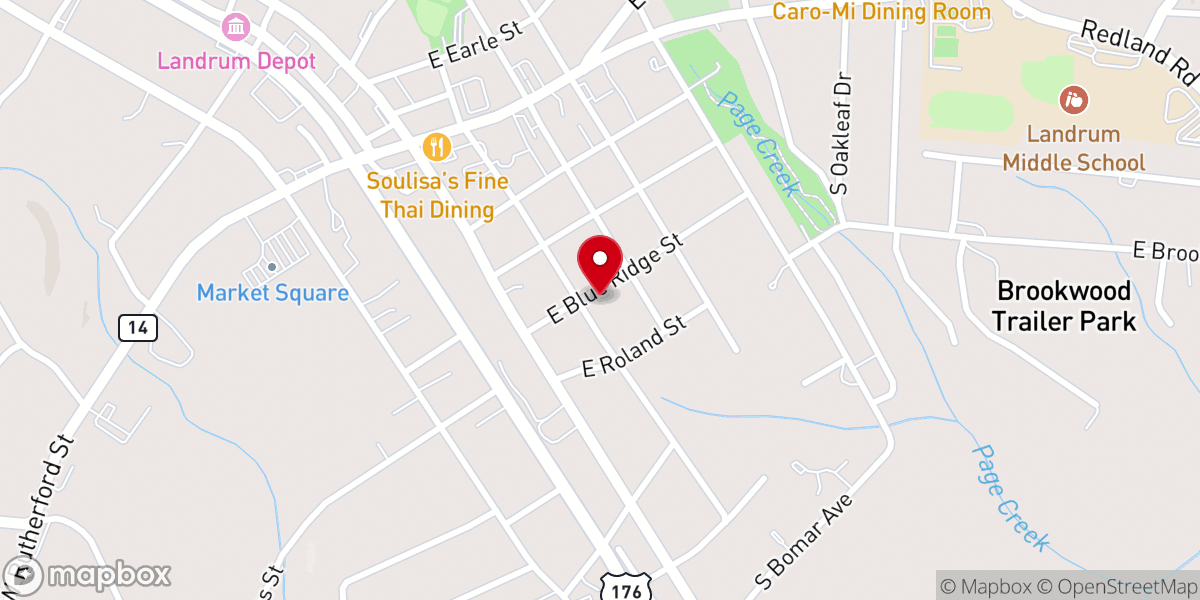 Map showing location of Landrum Independent Baptist Church