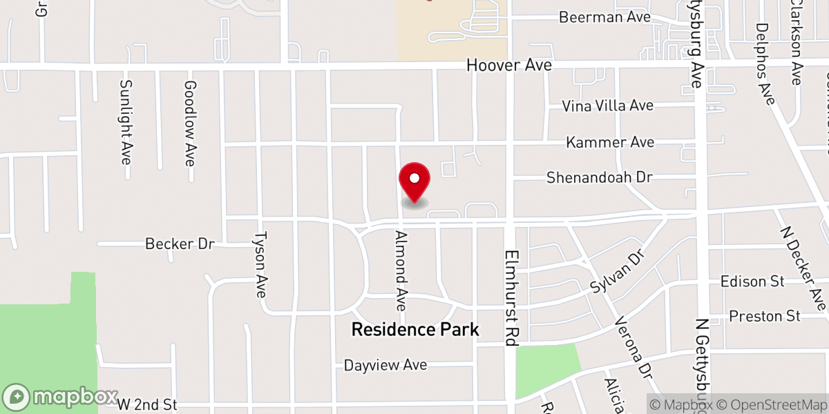 Map showing location of Ethan Temple Seventh Day Adventist Church