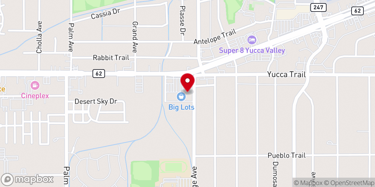 Map showing location of Joshua Springs Thrift Store