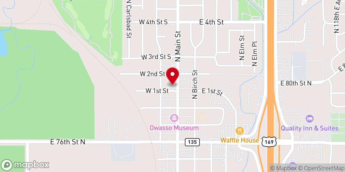 Map showing location of New Heights Church