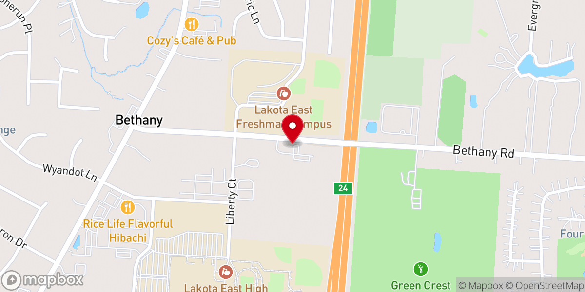 Map showing location of Elevate Church