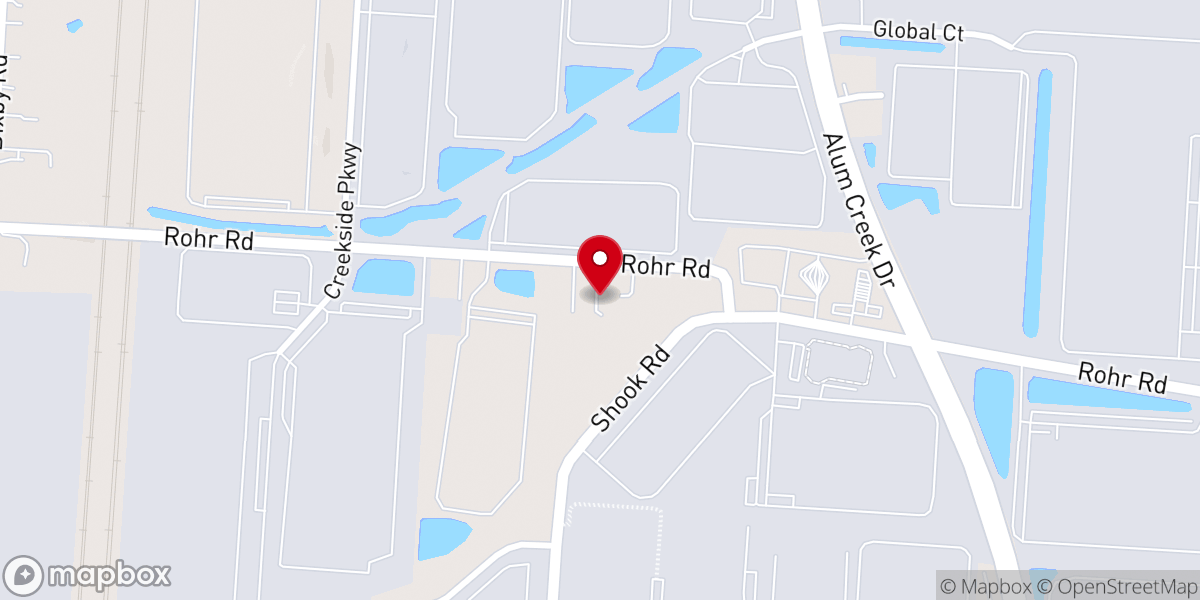 Map showing location of Rohr Road Baptist Church