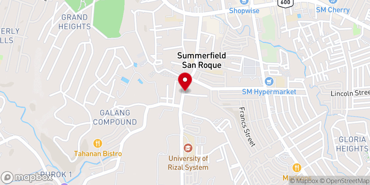 Map showing location of Central Evangelical Church Family