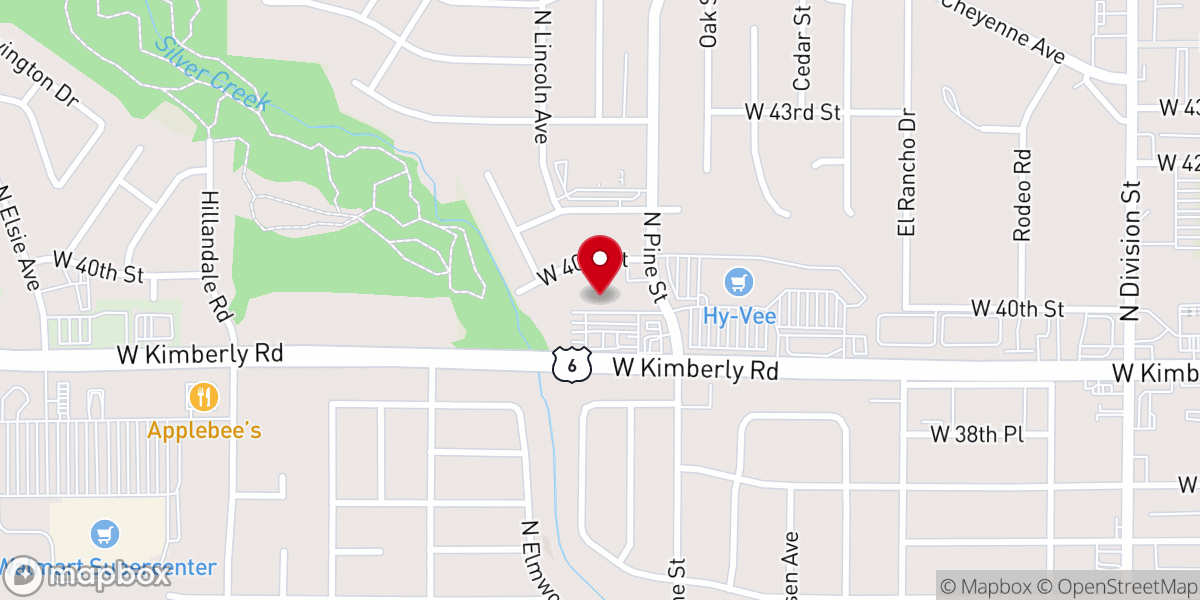 Map showing location of Vineyard Church of Davenport